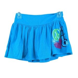 SO Blue Skort Mini Skirt Peace Graphic